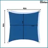 Sonnenschutzplane Segel Markise marineblau wasserdicht 4x4m Produktbild-Vorschau 20
