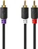 kabel subwooferu | RCA Hane | 2x RCA Hane | Guldplaterad | Náhled obrázku produktu 6