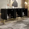 Merax Sideboard noir moderne avec surface mate, armoire de Voir les images du produit 6