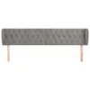 vidaXL Kopfteil mit Ohren Hellgrau 203x23x78/88 cm Samt -  Produktbild-Vorschau 4