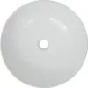 vidaXL Waschbecken Rund Keramik Weiß 41,5 x 13,5 cm Produktbild-Vorschau 3