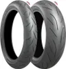 Two motorcycle tires are shown side-by-side against a white background. Produktbild-Vorschau