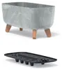 nabbi Fioriera in plastica su gambe DGCL400E 39 cm - grigio Anteprima dell’immagine prodotto 8