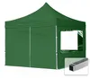 Nůžkový stan 3x3 m, hliník, vč. 4 bočnic tmavě zelená Náhled obrázku produktu 1
