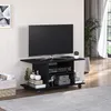 HOMCOM TV-Schrank TV Lowboard Fernsehschrank mit 4 Rollen Produktbild-Vorschau 2