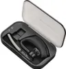 A black Plantronics Voyager Legend headset is displayed inside its charging case, which is open. Podgląd zdjęcia produktu