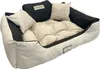 A dog bed with pillows, on a white background. Náhled obrázku produktu