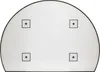 A white, semi-circular mirror with black markings. Náhled obrázku produktu