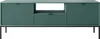 A green TV cabinet with black legs and black handles, shown against a white background. Náhled obrázku produktu