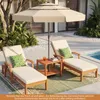 Table d'appoint en bois COSTWAY, table de jardin avec trou Voir les images du produit 2