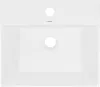 A top-down view of a white ceramic sink with two holes. Produktbild-Vorschau
