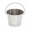 A stainless steel bucket with a handle is shown against a white background. Produktbild-Vorschau