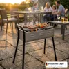 Holzkohlegrill Standgrill Höhenverstell 56x25x57 cm Produktbild-Vorschau 2