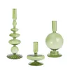 3er Glas-Kerzenhalter Set Kegelförmig Grün für Party Produktbild-Vorschau 4