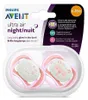 Dudlíky Avent Ultra air noční 6-18 m., 2 ks - svítící Náhled obrázku produktu 5