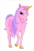 Wallario selbstklebendes Poster - Einhorn in rosa mit Produktbild-Vorschau 1