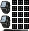 A product shot of a Retekess personal pager system, including a smartwatch pager and multiple call buttons, against a white background. Náhled obrázku produktu