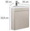 Mobile lavamani angolo con lavabo in resina e rubinetto Anteprima dell’immagine prodotto 3
