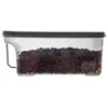 A clear, side-view shot of a transparent food storage container filled with red kidney beans, placed on a white background. Náhľad obrázku produktu