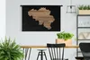 MuchoWow® Wandteppich Wandbehang Karte - Belgien - Holz Produktbild-Vorschau 2
