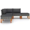The Living Store 5-tlg. Garten-Lounge-Set mit Kissen Poly Produktbild-Vorschau 6