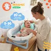 moovkee Babybadewanne Faltbar 80 cm Blau mit Thermometer Produktbild-Vorschau 4