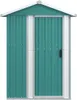 vidaXL Casetta da giardino Verde 126x97,5x177 cm Acciaio Anteprima dell’immagine prodotto 3