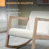HOMCOM Schaukelstuhl mit Holzrahmen gepolstert Relax Stuhl Produktbild-Vorschau 6