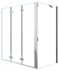 Duschspa 130x140cm Badewanneaufsatz 3-teilig Faltwand 6mm Produktbild-Vorschau 1