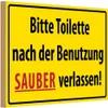 vianmo Holzschild 20x30 cm Toilette nach Benutzung Produktbild-Vorschau 1