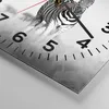 Wanduhr - Quadrat - Glasuhr - Zebras Fotografie Schwarzweiß Produktbild-Vorschau 5