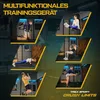 A collage of six different exercises being performed on a multi-functional power tower. Produktbild-Vorschau