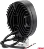 A close-up side view of a black work light with a silver mounting bracket and black wiring. Anteprima dell’immagine prodotto