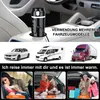 Collage showing a car interior with a water kettle, different vehicle types, and people using the kettle in various scenarios. Produktbild-Vorschau