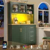 Buffetsch kast, opbergkast, keukenkast, 105,5 x 40 x 180 Productafbeelding-voorbeeld 1