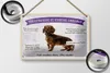 Blechschild Spruch 18x12cm Tiere Dackel willkommen wohne Produktbild-Vorschau 2