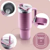 Berdsen Vakuum-Thermosbecher mit Strohhalm 1180 ml rosa Produktbild-Vorschau 3