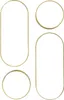 Howhomely | Set di 4 specchi ovali dorati - Colore oro - Anteprima dell’immagine prodotto 1
