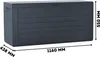 Auflagenbox Woodebox 280 Liter anthrazit Produktbild-Vorschau 6