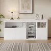MODFU Hochglanzschrank Esszimmerschrank mit grifflose Produktbild-Vorschau 2