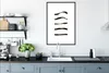 MuchoWow® Gerahmtes Poster Linie - Schwarz - Design 60x90 Produktbild-Vorschau 4