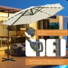 Faziango Sonnenschirm Ampelschirm 3x3 m Beige mit Solar LED Produktbild-Vorschau 5