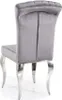 Chaise de salle à manger élégante PREDRAG – chrome / gris Voir les images du produit 9