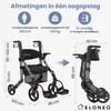 ELONEO 2-in-1 rolstoel/rolator, opvouwbaar en lichtgewicht Productafbeelding-voorbeeld 3