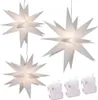 Set mit 3 Sternen weiß 2x Stern 25 cm und 1x Stern 35 cm Produktbild-Vorschau 1
