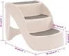 vidaXL Scala per cani a 3 gradini pieghevole crema 50x38x38 Anteprima dell’immagine prodotto 8