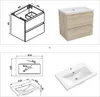 Waschtisch mit Unterschrank 60cm Alast Badmöbel Set Eiche Produktbild-Vorschau 8