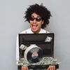 Spardose im Retro Schallplatten Design aus Keramik, bunt Produktbild-Vorschau 5