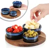 Tapas-Servier-Satz - Holz-Platte - 3 Schalen in Produktbild-Vorschau 5