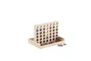 A wooden Connect Four game with brown and gray discs. Produktbild-Vorschau